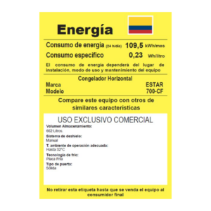 Congelador 700 litros tapa sólida retiq