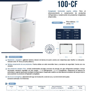 Congelador Dual ESTAR 100 Litros con Llave de Seguridad ficha