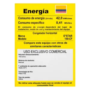 Congelador Dual ESTAR 141 Litros con Llave de Seguridad retiq