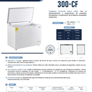 Congelador Dual ESTAR 300 Litros con Llave de Seguridad ficha