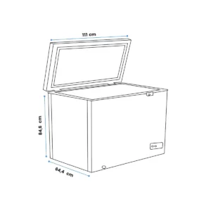 Congelador Dual ESTAR 300 Litros con Llave de Seguridad medidas