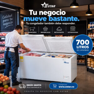 Congelador Horizontal 700 Litros Tapa Sólida ESTAR