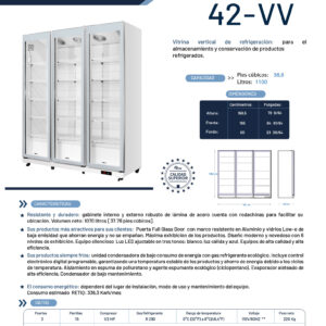 Vitrina Vertical Refrigerada 1070 Litros 110V ESTAR Ficha