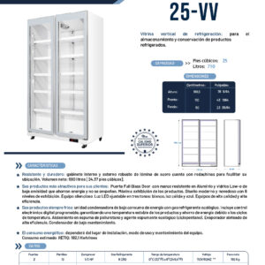 Vitrina Vertical Refrigerada 690 Litros 110V ESTAR Ficha